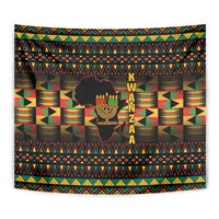 Kwanzaa Festival Tapestry Kinara Candles African Pattern - Wonder Print Shop