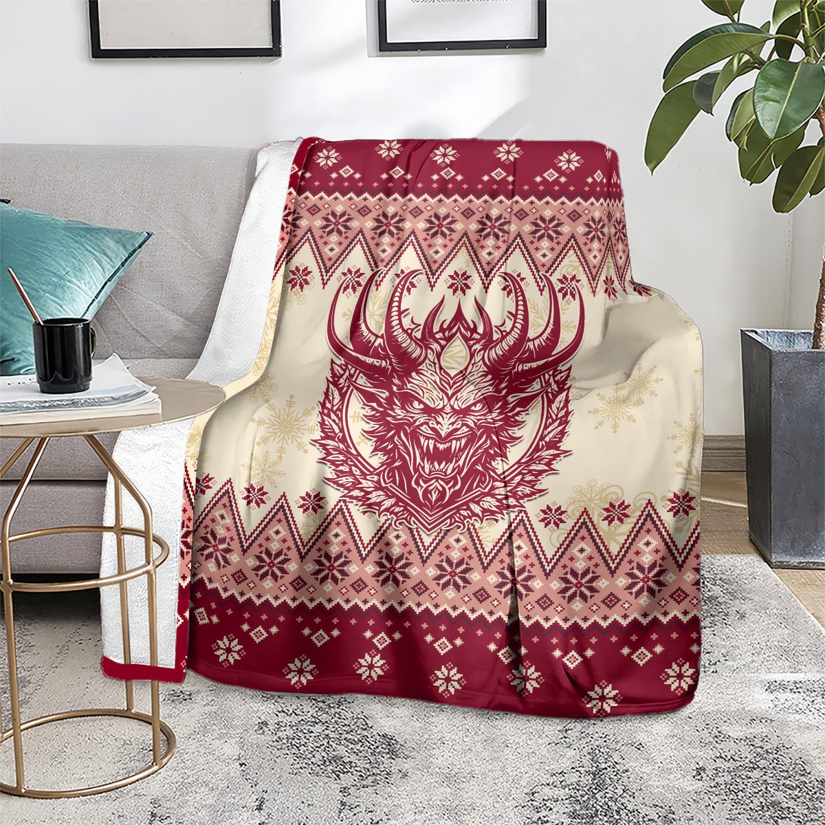 austria-christmas-blanket-krampus-xmas-pattern
