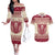 Austria Christmas Couples Matching Off The Shoulder Long Sleeve Dress and Hawaiian Shirt Krampus Xmas Pattern - Wonder Print Shop