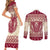 Austria Christmas Couples Matching Short Sleeve Bodycon Dress and Long Sleeve Button Shirt Krampus Xmas Pattern - Wonder Print Shop