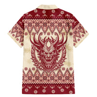 Austria Christmas Family Matching Mermaid Dress and Hawaiian Shirt Krampus Xmas Pattern - Wonder Print Shop