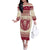Austria Christmas Family Matching Off Shoulder Long Sleeve Dress and Hawaiian Shirt Krampus Xmas Pattern - Wonder Print Shop