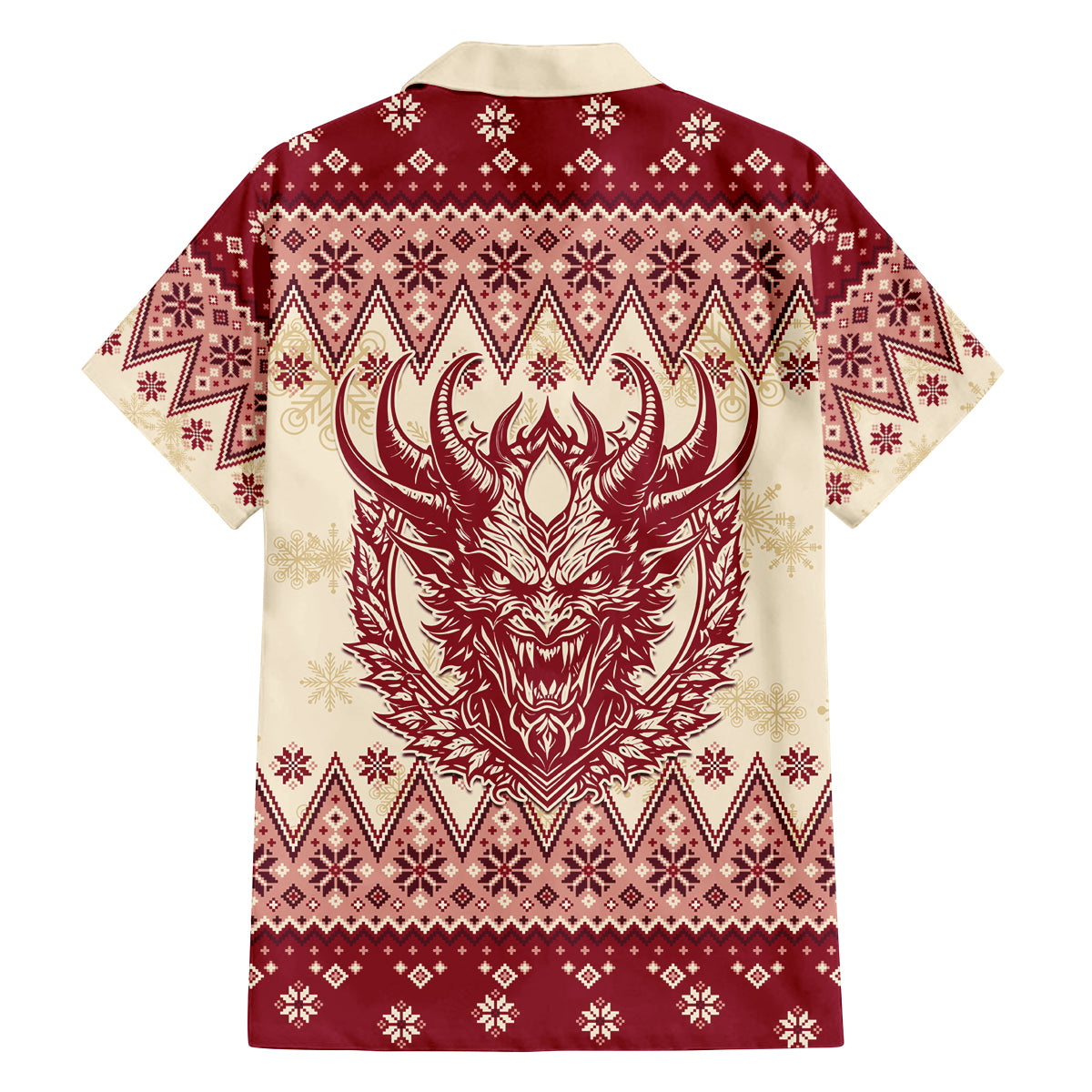 Austria Christmas Family Matching Off Shoulder Short Dress and Hawaiian Shirt Krampus Xmas Pattern - Wonder Print Shop