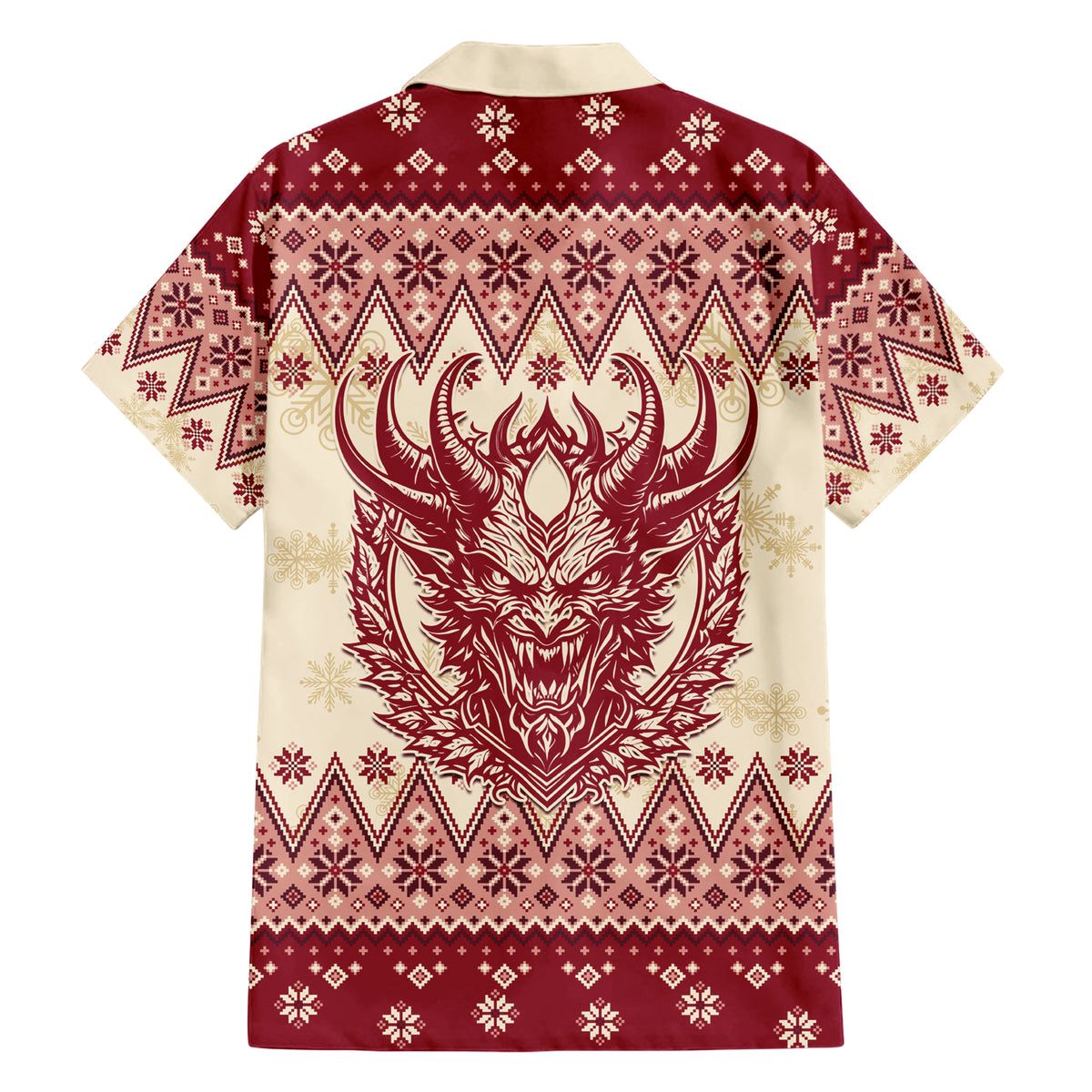 Austria Christmas Family Matching Short Sleeve Bodycon Dress and Hawaiian Shirt Krampus Xmas Pattern - Wonder Print Shop