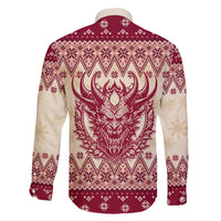 Austria Christmas Family Matching Short Sleeve Bodycon Dress and Hawaiian Shirt Krampus Xmas Pattern - Wonder Print Shop