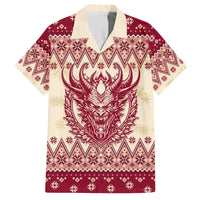 Austria Christmas Family Matching Tank Maxi Dress and Hawaiian Shirt Krampus Xmas Pattern - Wonder Print Shop