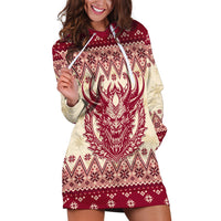Austria Christmas Hoodie Dress Krampus Xmas Pattern - Wonder Print Shop