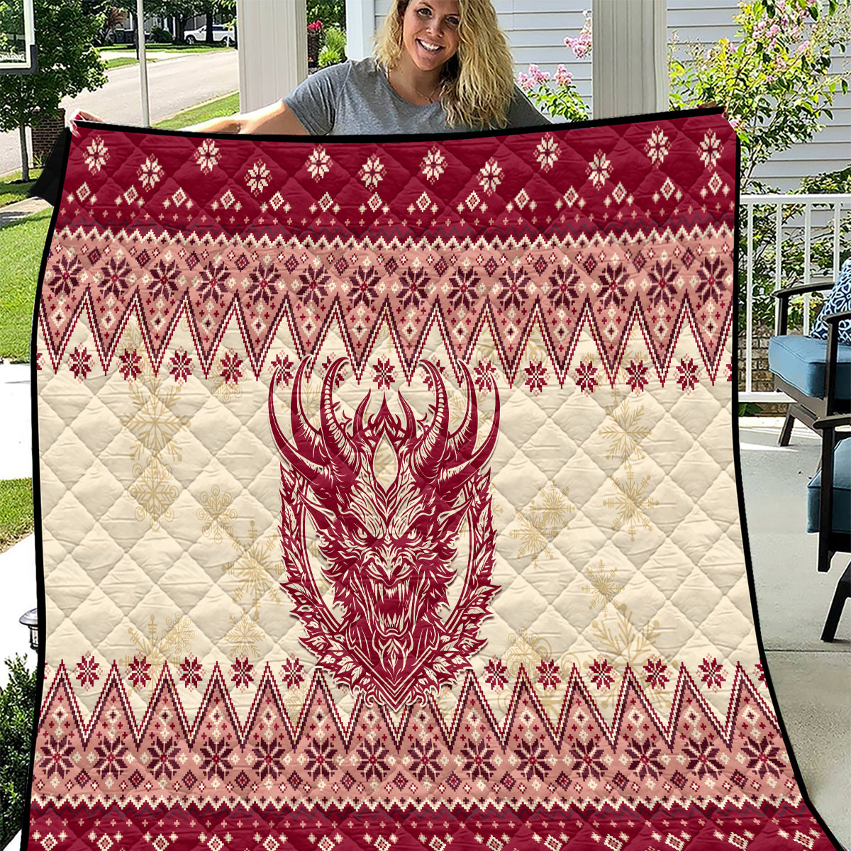 Austria Christmas Quilt Krampus Xmas Pattern - Wonder Print Shop