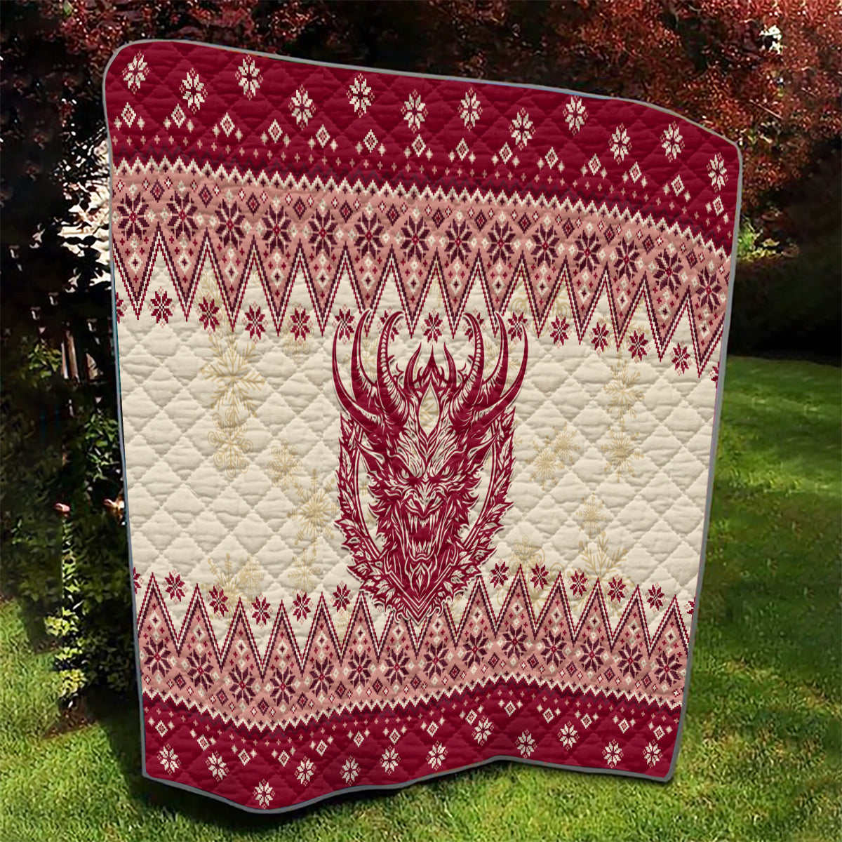 Austria Christmas Quilt Krampus Xmas Pattern - Wonder Print Shop