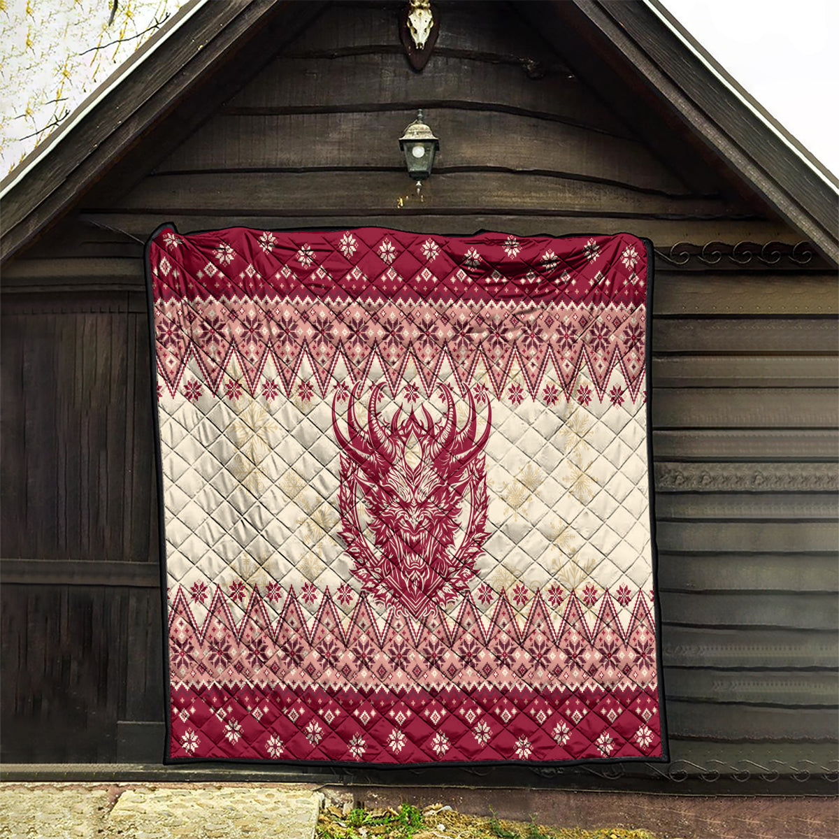 Austria Christmas Quilt Krampus Xmas Pattern - Wonder Print Shop