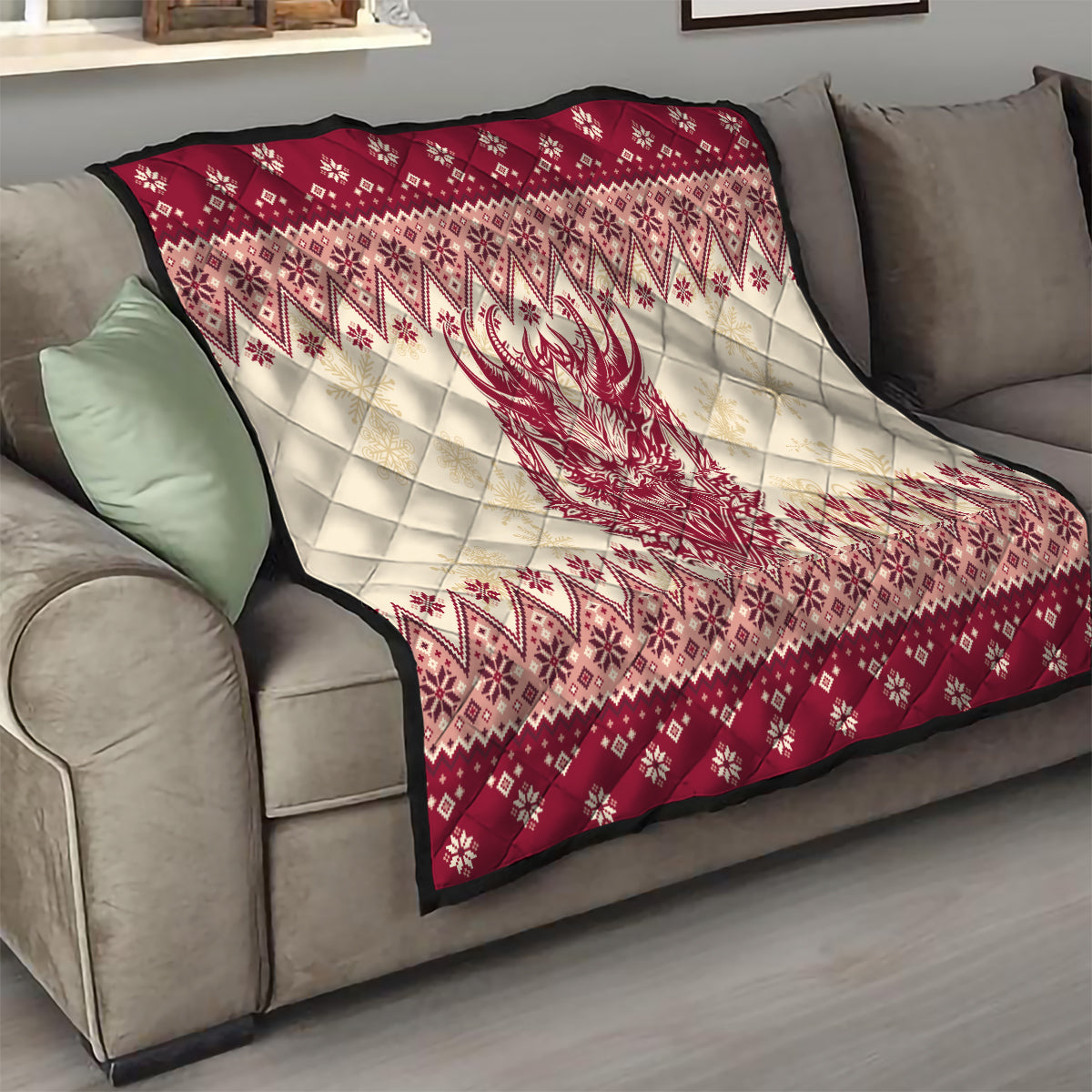 Austria Christmas Quilt Krampus Xmas Pattern - Wonder Print Shop