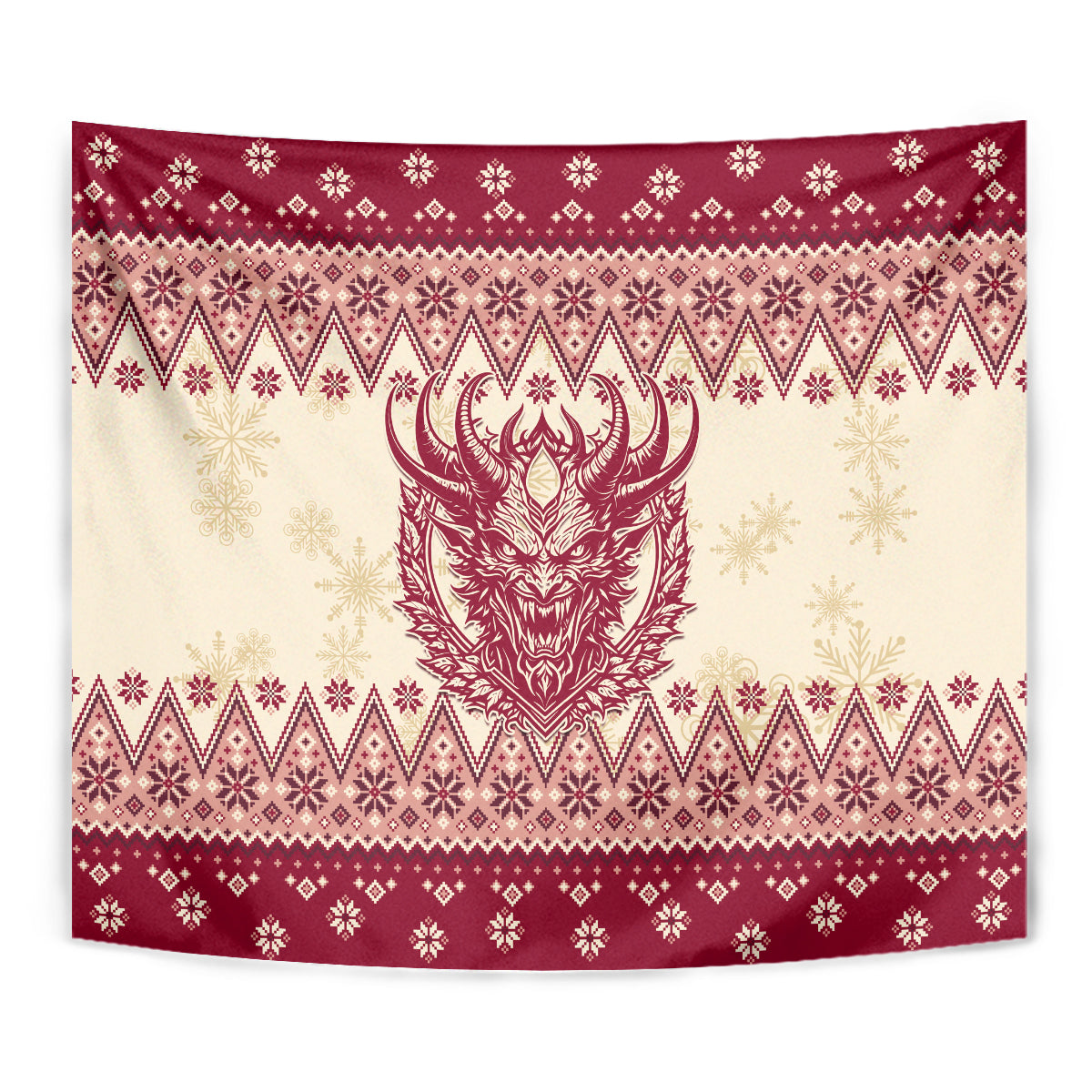 Austria Christmas Tapestry Krampus Xmas Pattern - Wonder Print Shop