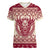 Austria Christmas Women V Neck T Shirt Krampus Xmas Pattern - Wonder Print Shop
