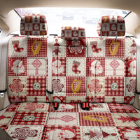 Ireland Christmas Back Car Seat Cover Irish Celtic Xmas Patchwork Style - Wonder Print Shop
