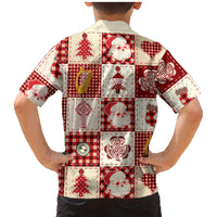 Ireland Christmas Family Matching Mermaid Dress and Hawaiian Shirt Irish Celtic Xmas Patchwork Style - Wonder Print Shop