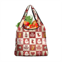 Ireland Christmas Grocery Bag Irish Celtic Xmas Patchwork Style