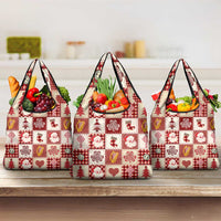 Ireland Christmas Grocery Bag Irish Celtic Xmas Patchwork Style