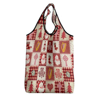 Ireland Christmas Grocery Bag Irish Celtic Xmas Patchwork Style