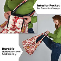 Ireland Christmas Grocery Bag Irish Celtic Xmas Patchwork Style