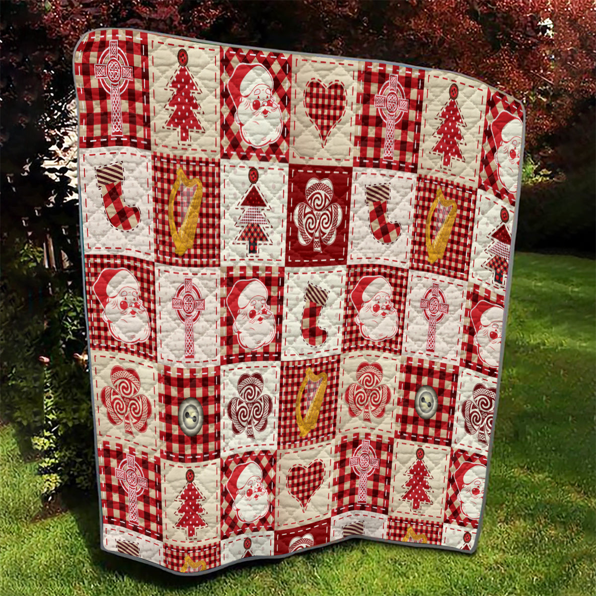 Ireland Christmas Quilt Irish Celtic Xmas Patchwork Style - Wonder Print Shop
