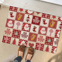 Ireland Christmas Rubber Doormat Irish Celtic Xmas Patchwork Style - Wonder Print Shop