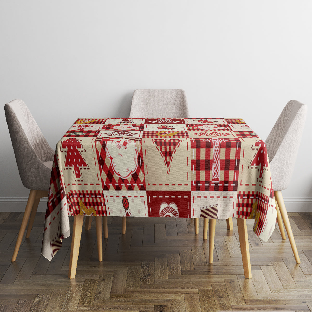 Ireland Christmas Tablecloth Irish Celtic Xmas Patchwork Style - Wonder Print Shop