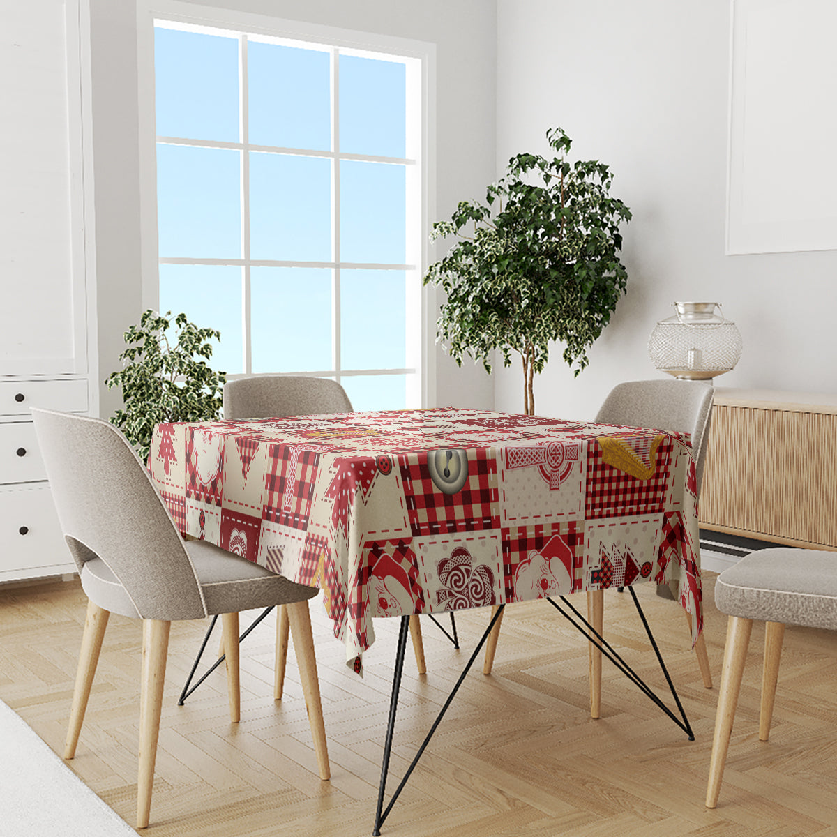 Ireland Christmas Tablecloth Irish Celtic Xmas Patchwork Style - Wonder Print Shop