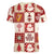 Ireland Christmas Women V Neck T Shirt Irish Celtic Xmas Patchwork Style - Wonder Print Shop