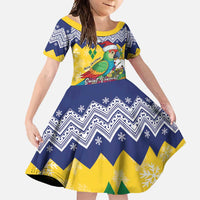 Personalized Saint Vincent and the Grenadines Christmas Family Matching Off Shoulder Maxi Dress and Hawaiian Shirt Santa Vincent Parrot - Wonder Print Shop