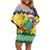 Personalized Saint Vincent and the Grenadines Christmas Family Matching Off Shoulder Short Dress and Hawaiian Shirt Santa Vincent Parrot - Wonder Print Shop