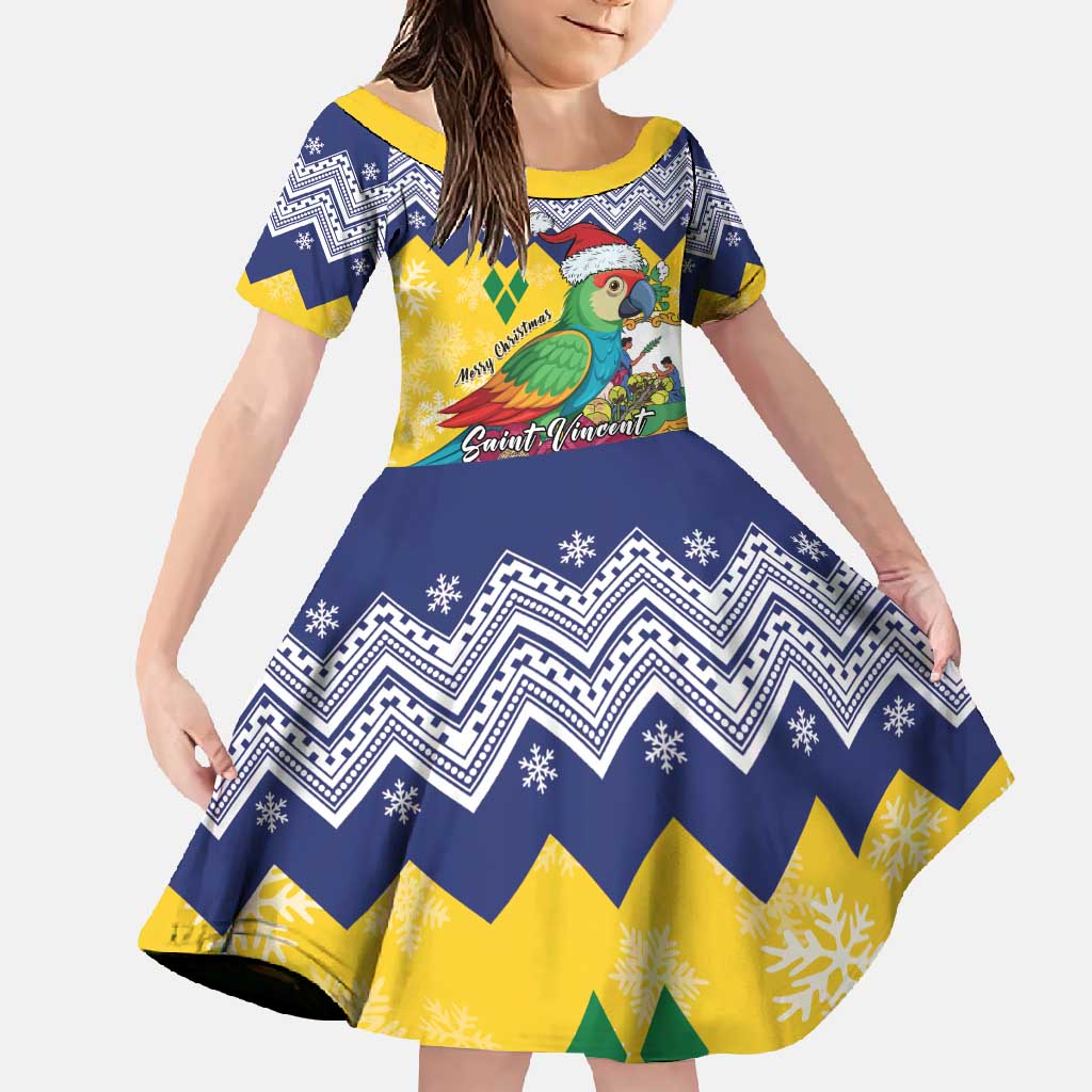 Personalized Saint Vincent and the Grenadines Christmas Family Matching Summer Maxi Dress and Hawaiian Shirt Santa Vincent Parrot - Wonder Print Shop