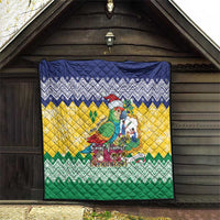 Saint Vincent and the Grenadines Christmas Quilt Santa Vincent Parrot - Wonder Print Shop