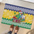 Saint Vincent and the Grenadines Christmas Rubber Doormat Santa Vincent Parrot - Wonder Print Shop