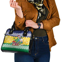 Saint Vincent and the Grenadines Christmas Shoulder Handbag Santa Vincent Parrot