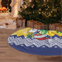 Saint Vincent and the Grenadines Christmas Tree Skirt Santa Vincent Parrot - Wonder Print Shop