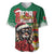 Morocco Christmas Baseball Jersey Santa Lion With Rose Xmas Vibe - Wonder Print Shop