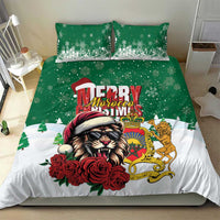 Morocco Christmas Bedding Set Santa Lion With Rose Xmas Vibe - Wonder Print Shop