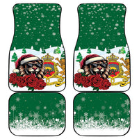 Morocco Christmas Car Mats Santa Lion With Rose Xmas Vibe - Wonder Print Shop