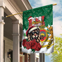 Morocco Christmas Garden Flag Santa Lion With Rose Xmas Vibe - Wonder Print Shop