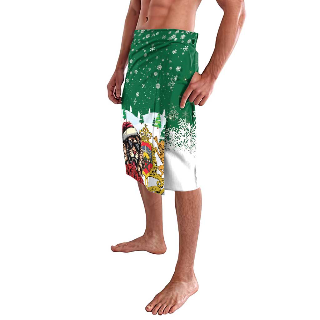 Morocco Christmas Lavalava Santa Lion With Rose Xmas Vibe - Wonder Print Shop
