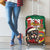 Morocco Christmas Luggage Cover Santa Lion With Rose Xmas Vibe - Wonder Print Shop