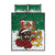 Morocco Christmas Quilt Bed Set Santa Lion With Rose Xmas Vibe - Wonder Print Shop