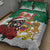 Morocco Christmas Quilt Bed Set Santa Lion With Rose Xmas Vibe - Wonder Print Shop