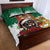 Morocco Christmas Quilt Bed Set Santa Lion With Rose Xmas Vibe - Wonder Print Shop