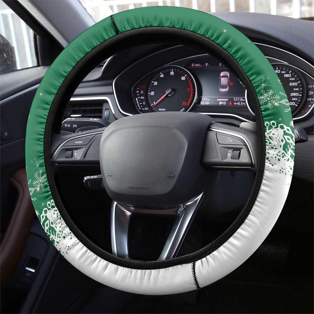 Morocco Christmas Steering Wheel Cover Santa Lion With Rose Xmas Vibe - Wonder Print Shop
