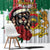 Morocco Christmas Window Curtain Santa Lion With Rose Xmas Vibe - Wonder Print Shop