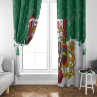 Morocco Christmas Window Curtain Santa Lion With Rose Xmas Vibe - Wonder Print Shop