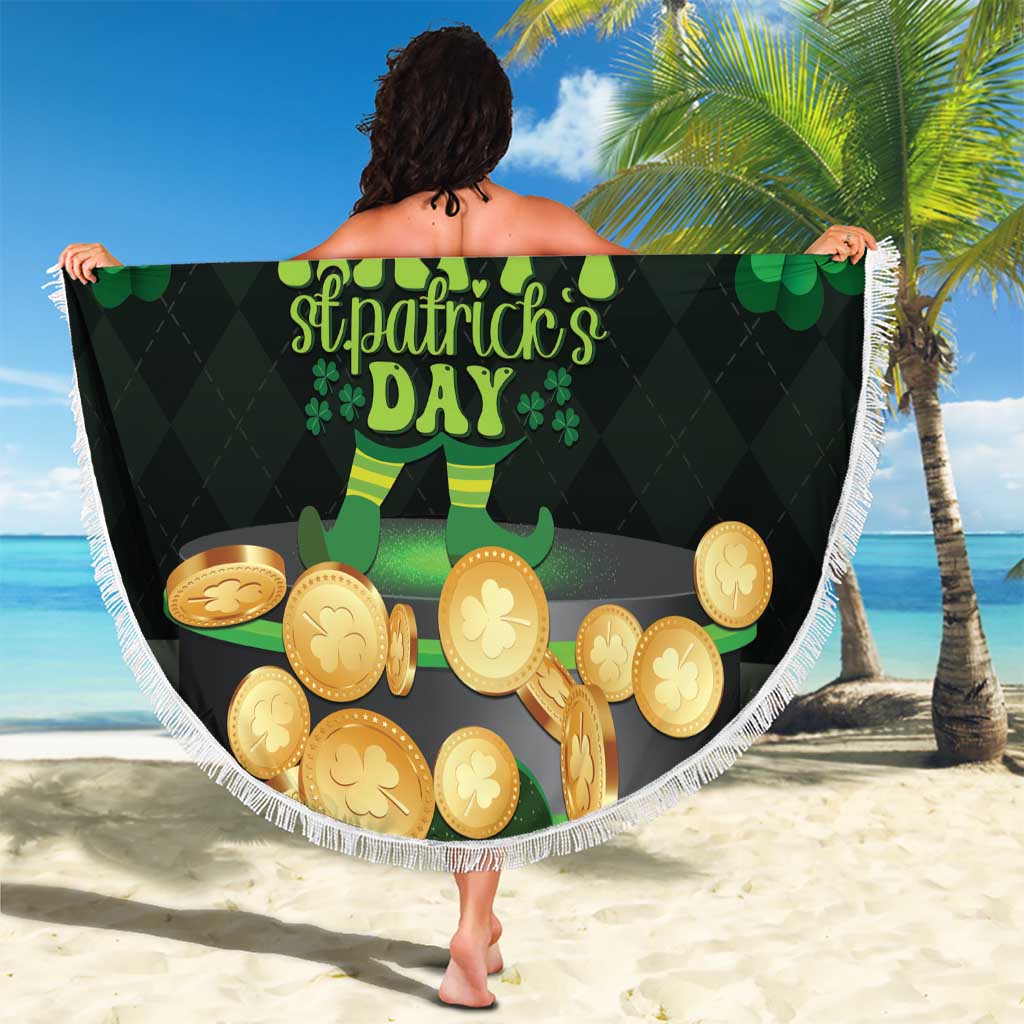 Ireland St Patrick's Day Beach Blanket Irish Shamrocks Leprechaun