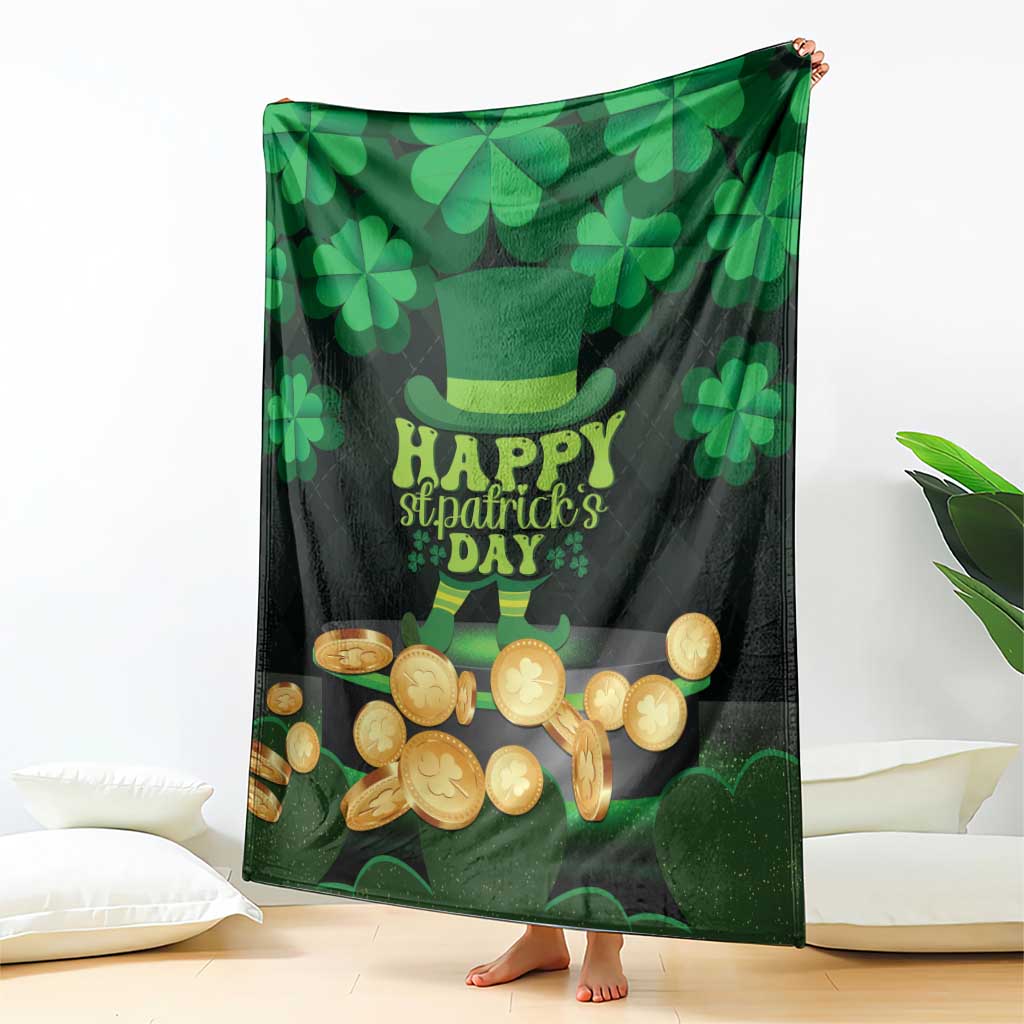 Ireland St Patrick's Day Blanket Irish Shamrocks Leprechaun