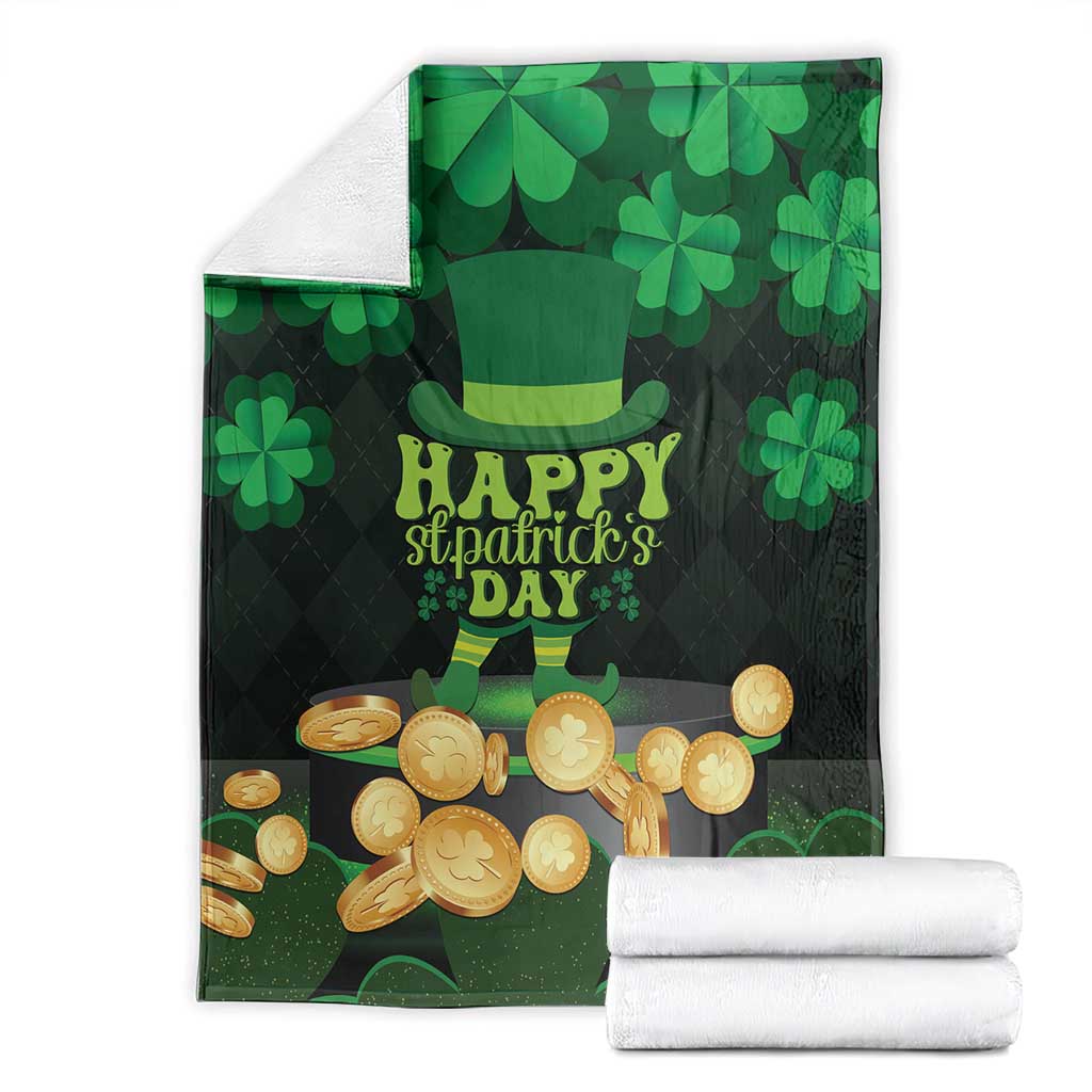 Ireland St Patrick's Day Blanket Irish Shamrocks Leprechaun
